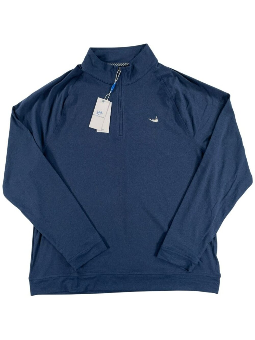 Southern Tide Cruiser Heather Quarter Zip Pullover Heather Blue Men's Size L NEW